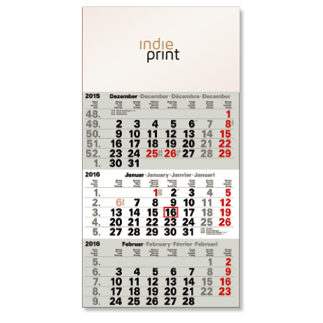 3-Monatskalender für das Folgejahr